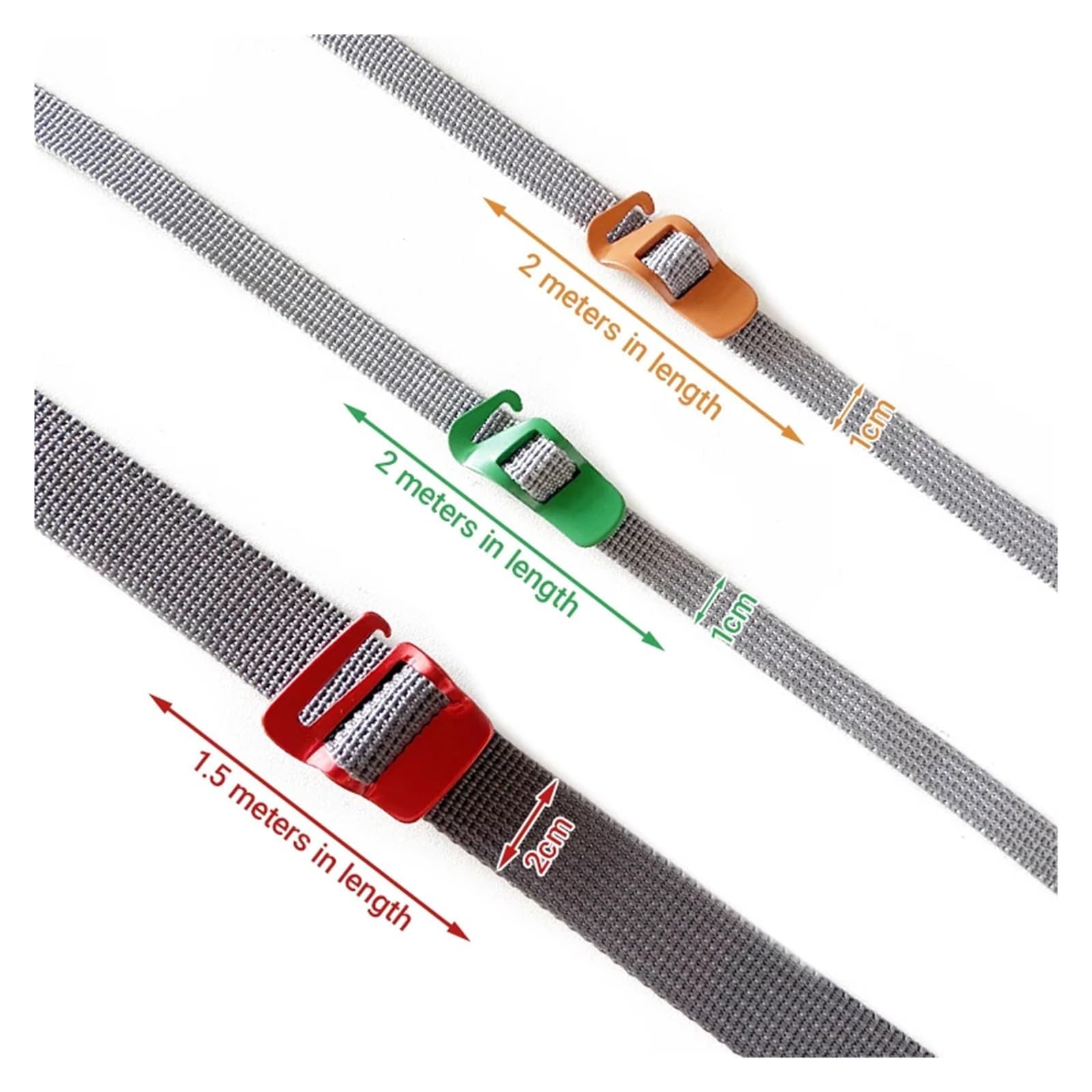 Zurrgurte, Outdoor-Reiserucksack Nylonbandseil mit Schnellverschlusshaken Wandern Klettern Spanngurte Schnalle Zurrgurt Frachtgurte(2mx1cmx10pc Orange)