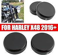 Vista 5 de Tapa de tuerca de vástago de horquilla superior negra para Harley-Davidson XL1200X 48 2016-2022