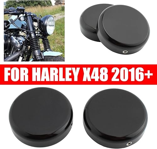 Miniatura 5 de Tapa de tuerca de vástago de horquilla superior negra para Harley-Davidson XL1200X 48 2016-2022