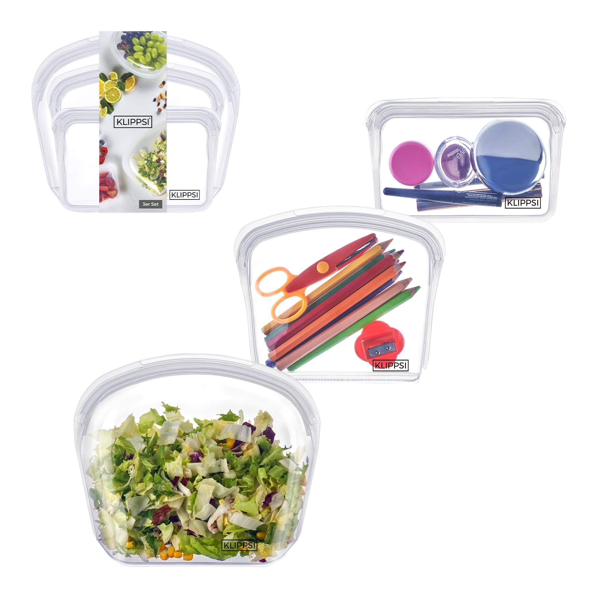 Sacchetti Riutilizzabili In Silicone Per Alimenti - Senza BPA, Lavabili