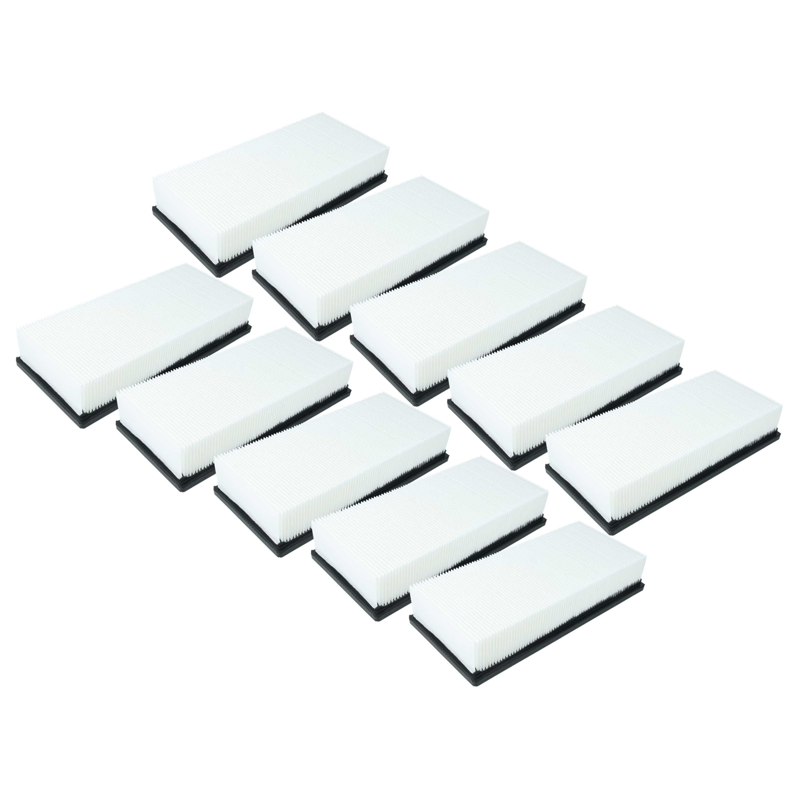 vhbw 10x Filtro plisado plano M compatible con Kärcher CVS 65/1 Bp