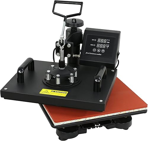 Miniatura 3 de ZENY Máquina de prensa de calor para camiseta de 12 x 15 pulgadas, kit combinado 6 en 1, sublimación de transferencia de calor para tapa de placa y