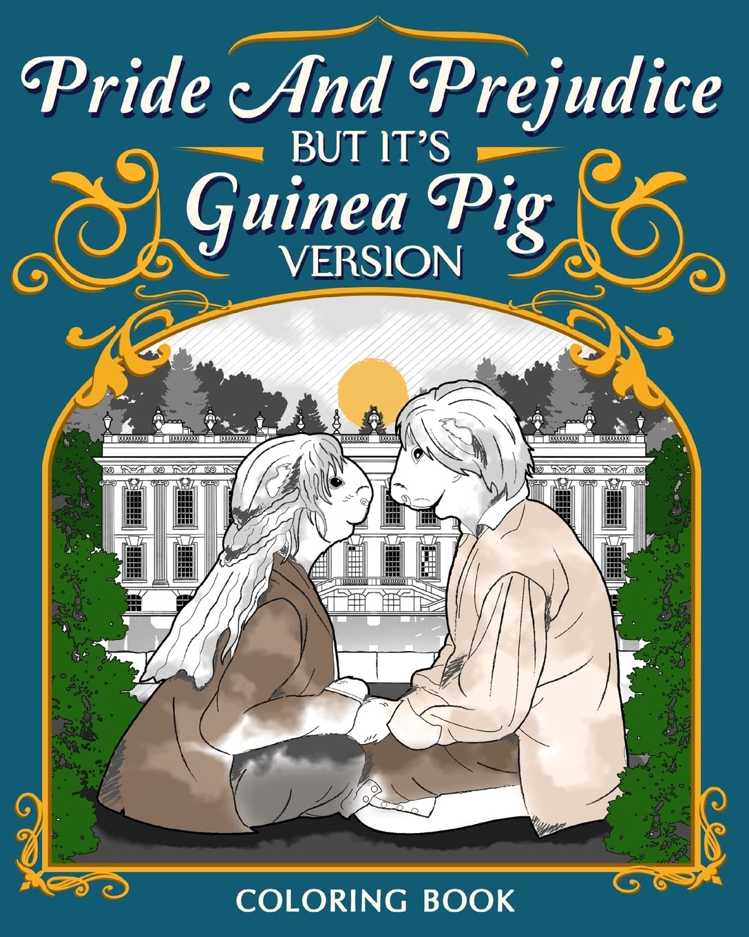Pride and Prejudice Coloring Book, Guinea Pig Version Coloring Pages: Romantic Period Drama TV Show