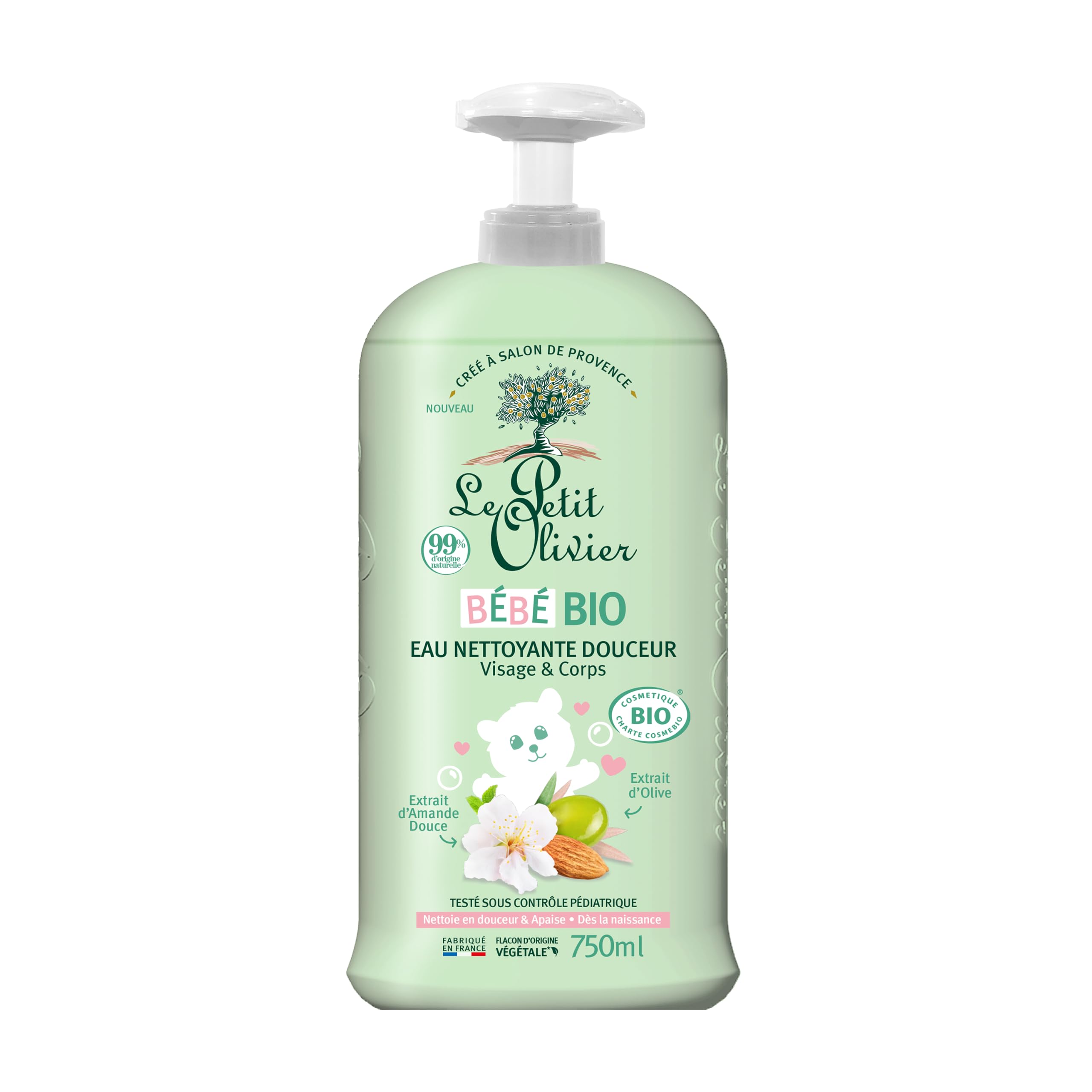 Le Petit Olivier - Gentle Cleansing Water - Organic Baby - From Birth 750ml