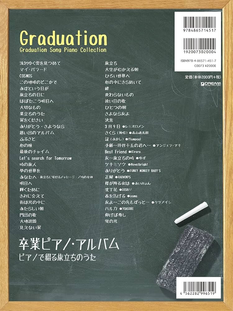 GRADUATION 1989 卒業生のピアノ・アルバム レトロ GRADUATION