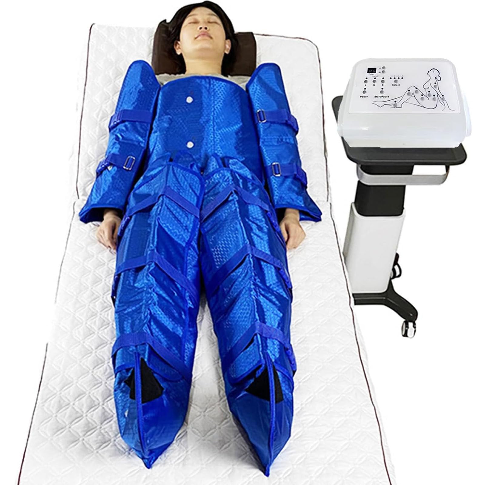 électrique Tout Le Corps Pressothérapie Massage, Appareil Massage Drainage Lymphatique, Perte De Poids Masseur Pour Différentes Parties Du Corps, Y Compris Jambes, Pieds, Taille Et Bras