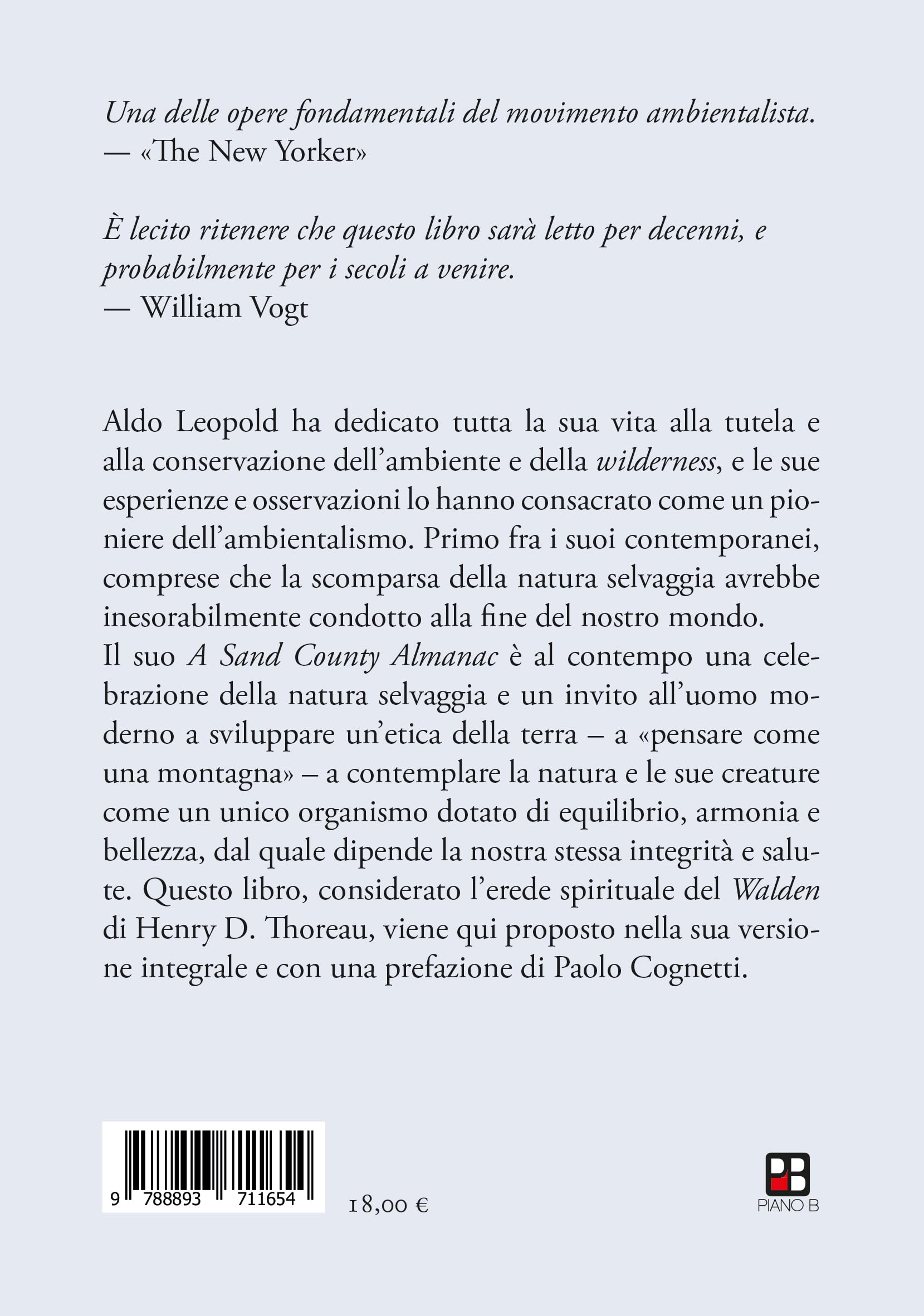 Pensare come una montagna. A sand county almanac