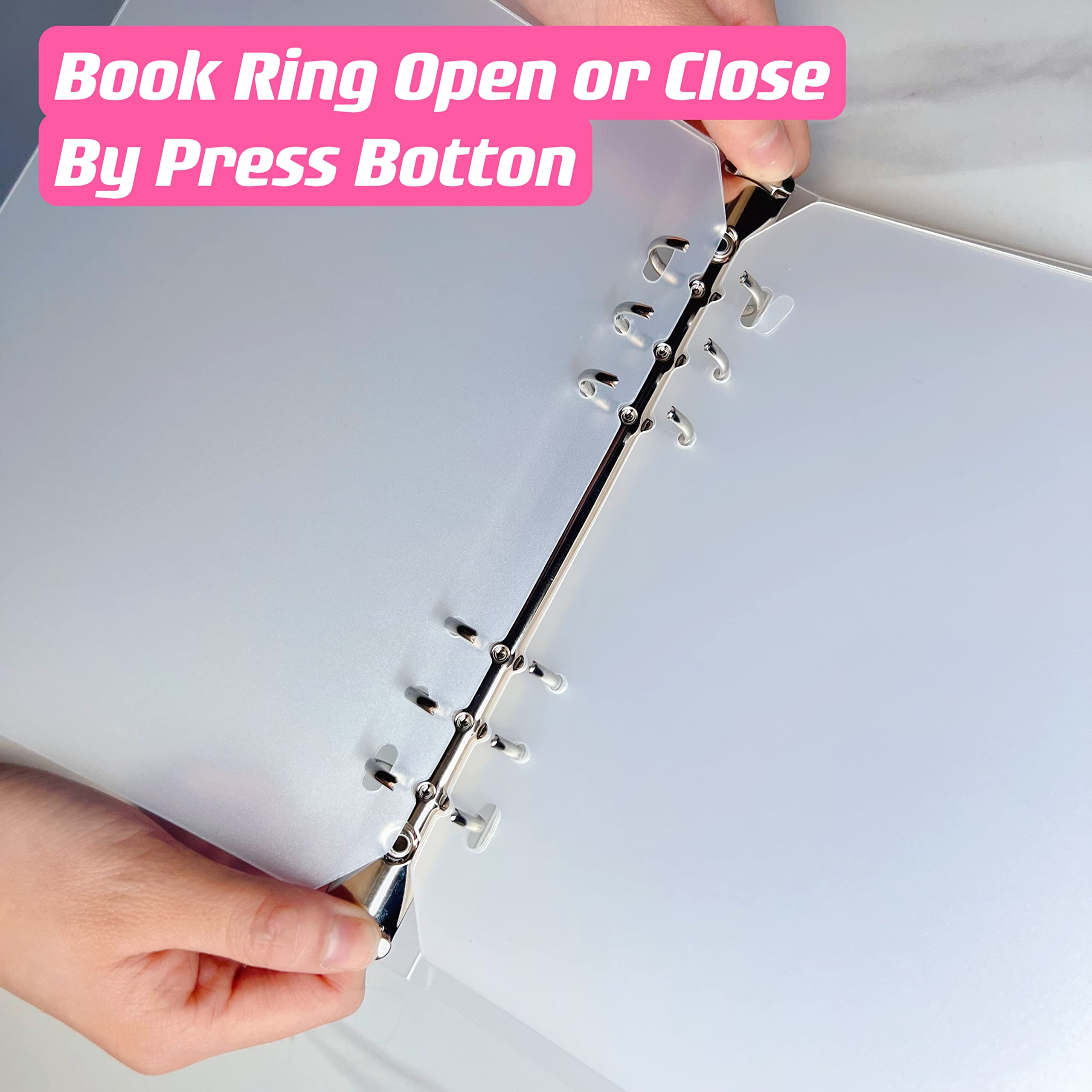 CloudTrip Classeur à ongles à presser – Format A5, 6 pages, 60 rubans adhésifs double taille, pince à épiler pour faux ongles (A5)