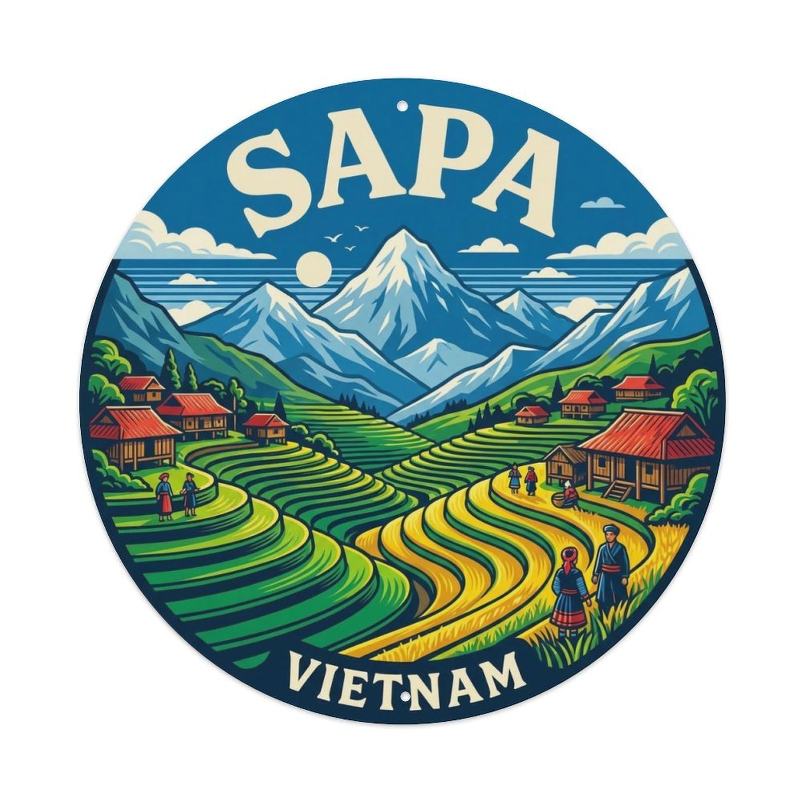 Vietnam Retro Travel Sapa 1 Metal Tin Sign