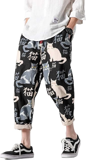 Amazon.com: PRIJOUHE Pantalones capri casuales para hombre, cintura  elástica, pierna ancha, sueltos, holgados, pantalones de harén, pantalones  cortos transpirables para verano, playa : Ropa, Zapatos y Joyería