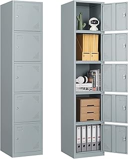 Sponsored Ad - Locker Cabinet, Metal Storage Locker with Lock, Locker Cabinet with Doors and Shelves, Lockable File Cabine...