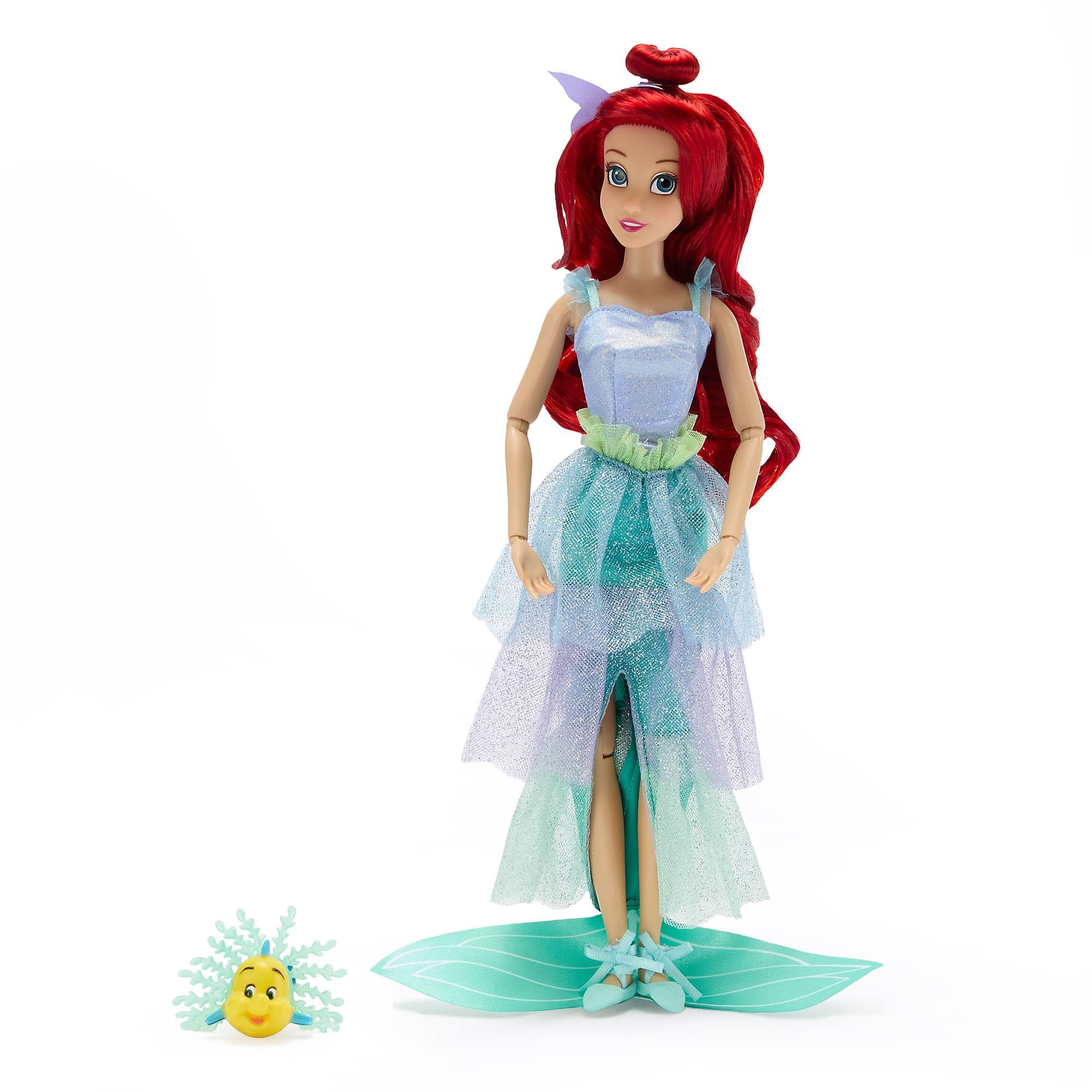Disney Store Official Bambola Ballerina Disney Princess Ariel, La Sirenetta, Collezione Bambole Ballerine, 30 cm, 3+