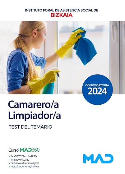 Camarero/a Limpiador/a Test de Temario Instituto Foral de Asistencia S