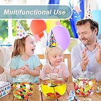 Vista 4 de Mifoci 3 peceras de plástico transparente para peces, pequeñas peceras de plástico inastillables, acuario de plástico redondo transparente