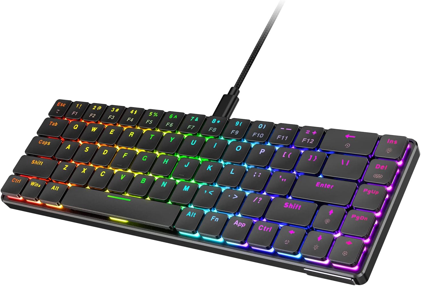 SIMGAL Wired RGB Mechanical Keyboard, UltraThin Low Profile Gaming