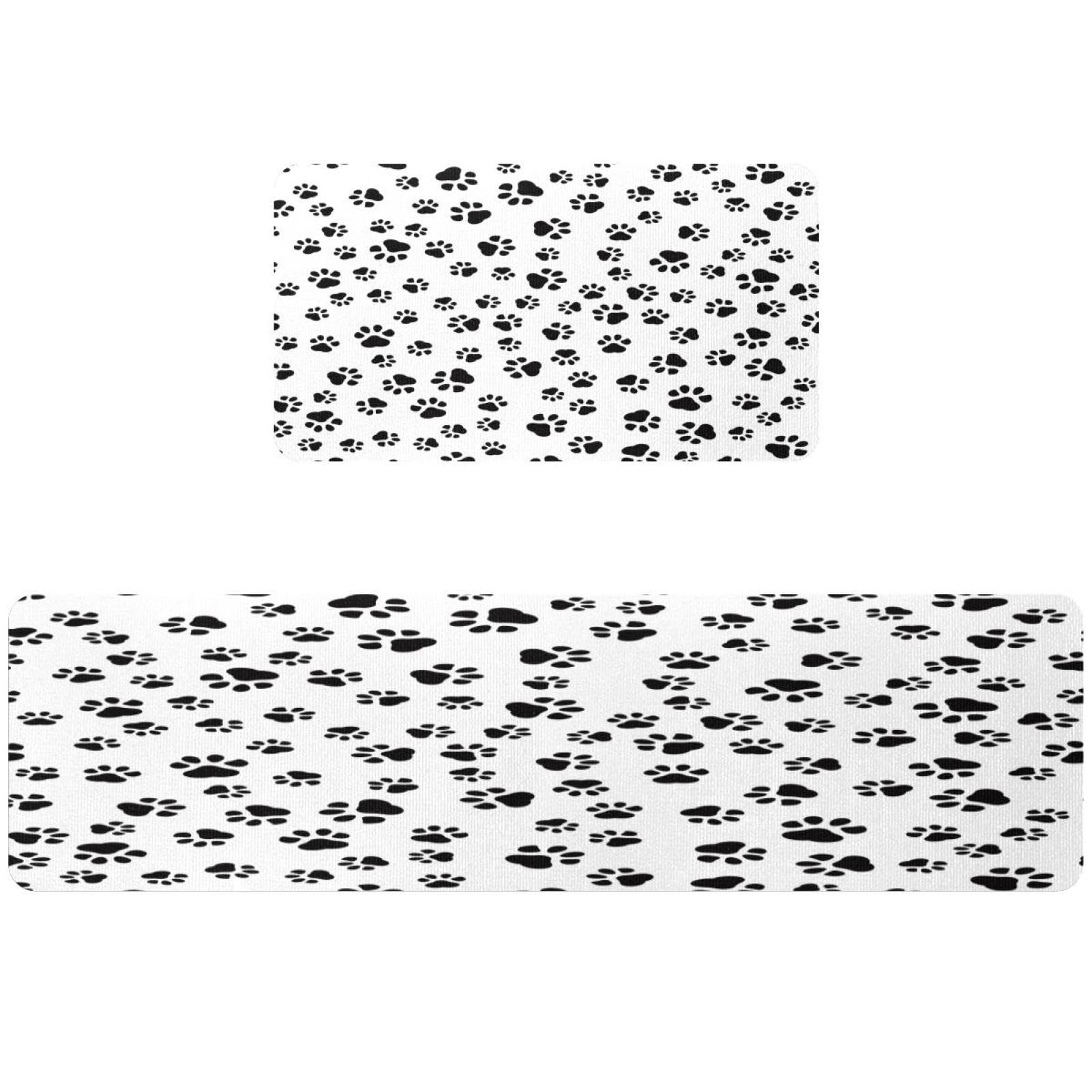 Alfombrillas de cocina absorbentes VAPOKF alfombra lavable para suelo de pasillo con huellas