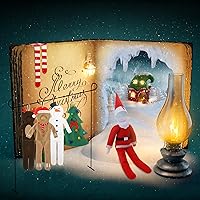 Vista 4 de HooLing Juego de 5 accesorios para muñecas, ropa de disfraz de Navidad, Papá Noel, alce, muñeco de nieve, pan de jengibre, árbol de Navidad, ropa