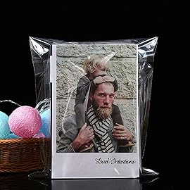 Morepack Self Sealing Cellophane Bags, 8x12 Inches 200 Pcs Clear Resealable Cellophane Bags Self Adhesive