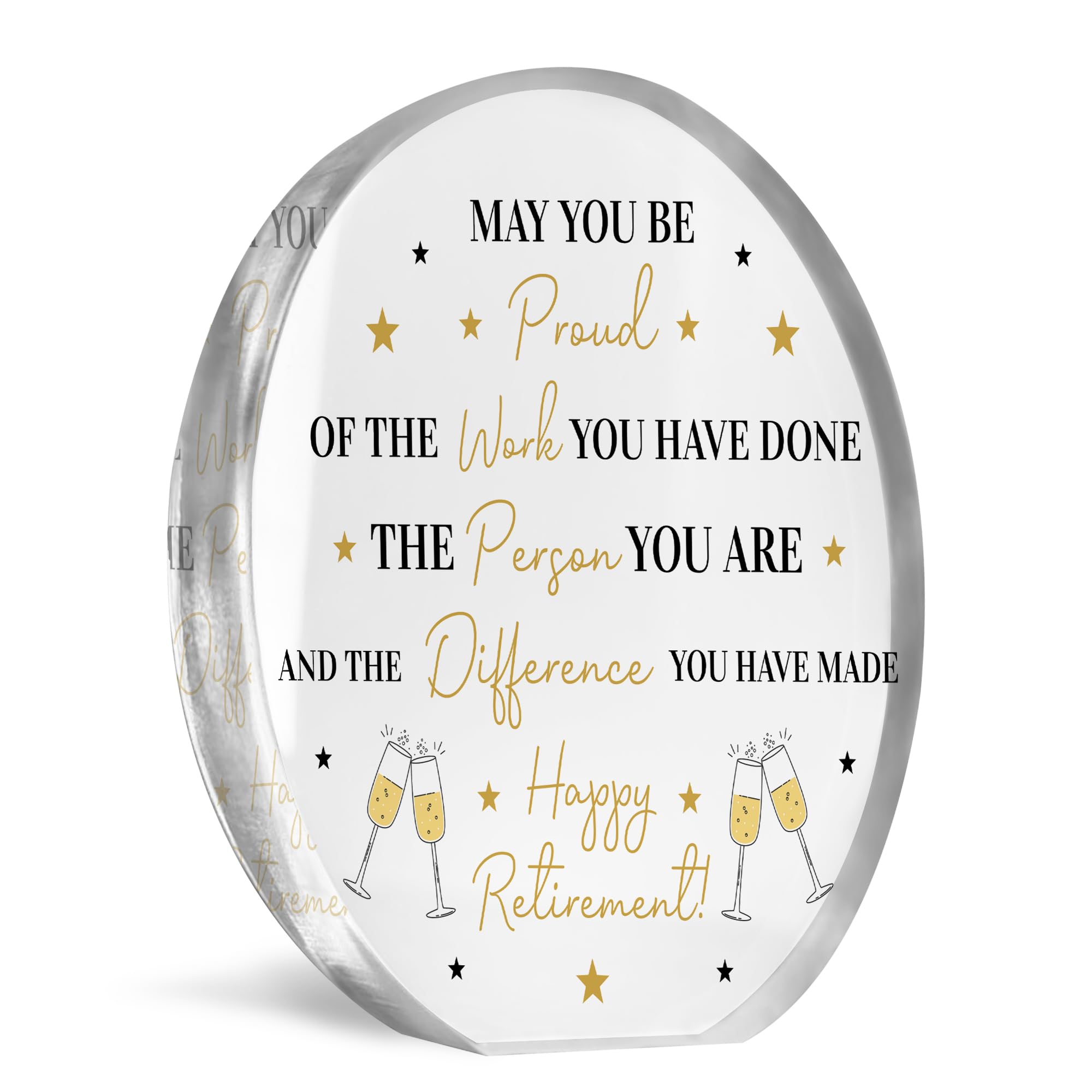 Red Ocean Retirement Acrylic Keepsake Plaque, Happy Retirement Gift for Colleague or Friend, Retirement Gift for Boss or Coworker, Inspirational Retirement Quote Desk Decoration