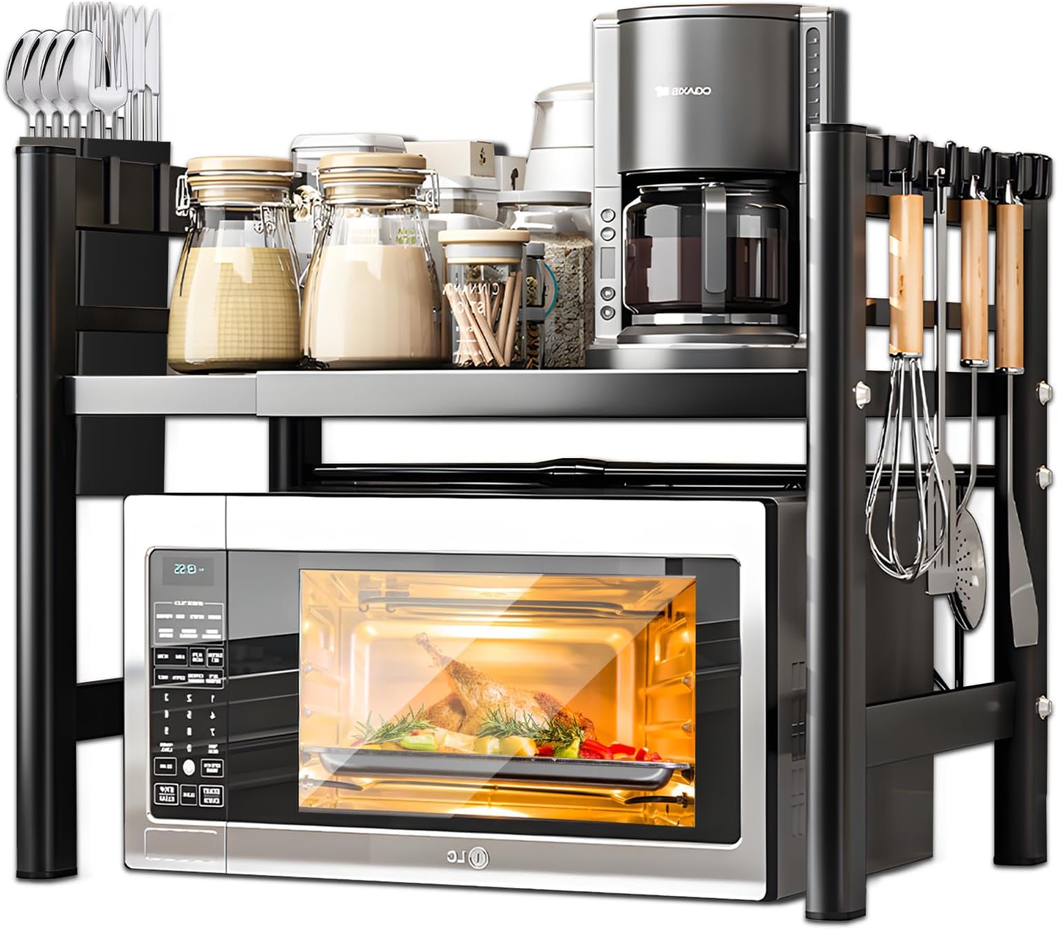 Support Etagère En Métal Pour Micro-ondes -Support De Four à Micro