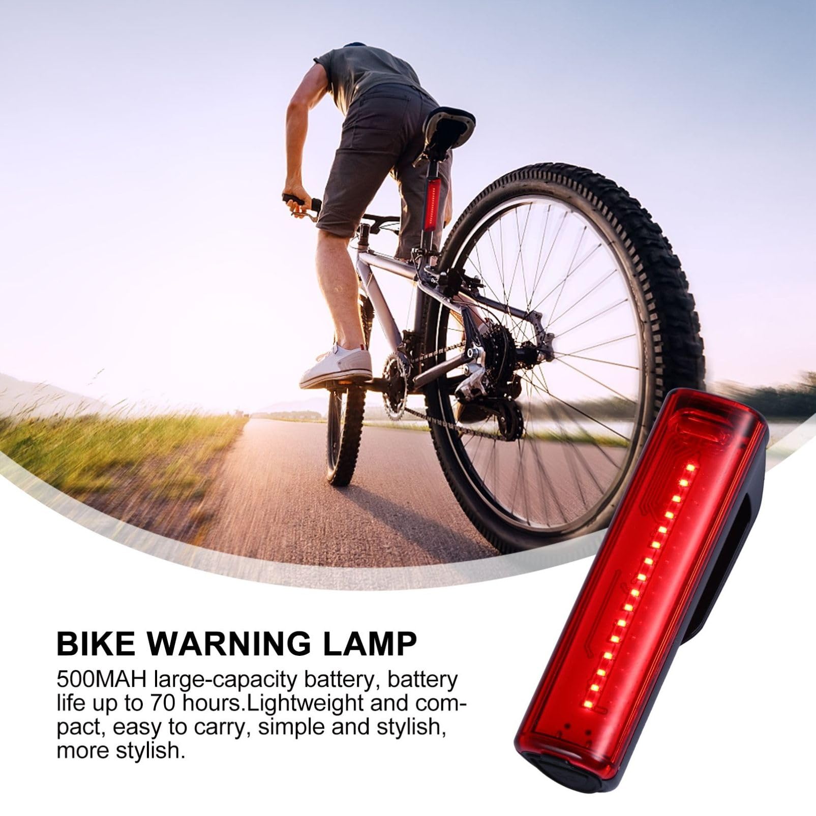 Happyyami Luces Traseras De Bicicleta Condujo Led Centro Luz De La Luz del Casco Luces Recargables Accesorios Faro Luz De Fondo Frente Ciclo Rojo Componente Electrónico
