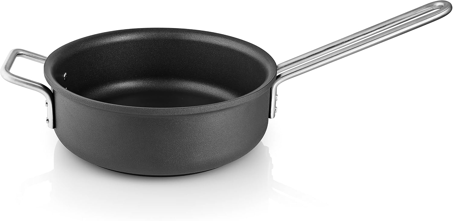 Eva Trio Professional Sauté Pan Diameter 24 cm Durable and Unique Black