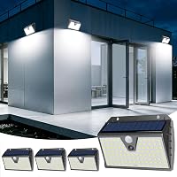 4 Pezzi Lampada Solare da Esterno con Sensore di Movimento, IP65 3 Modalità