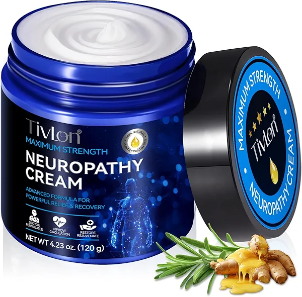 LTQXGT Nerve Relief Cream & Natural Ingredients – Soothing Foot & Hand Cream for Nerve Discomfort, Tingling & Burning Sensations – Fast-Absorbing Moisturizing for Men & Women – 4oz (120g)
