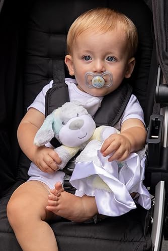 Miniatura 4 de Minky Animal Snuggler Lovey Manta para niños, bebés, niños y niñas, manta de seguridad neutra de género con animal de peluche