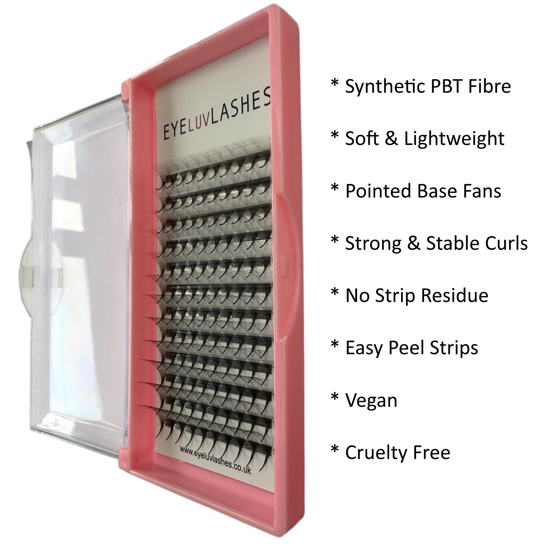 Russian Premade Lashes 14D D Curl 11-14 Mix Length Pre Made Lash Fans Volume Lashes Promade Lash Extensions Pre Made Lash Fans Eyelash Tray (14D 0.05 D Curl 11-14 Mix) - Image 2