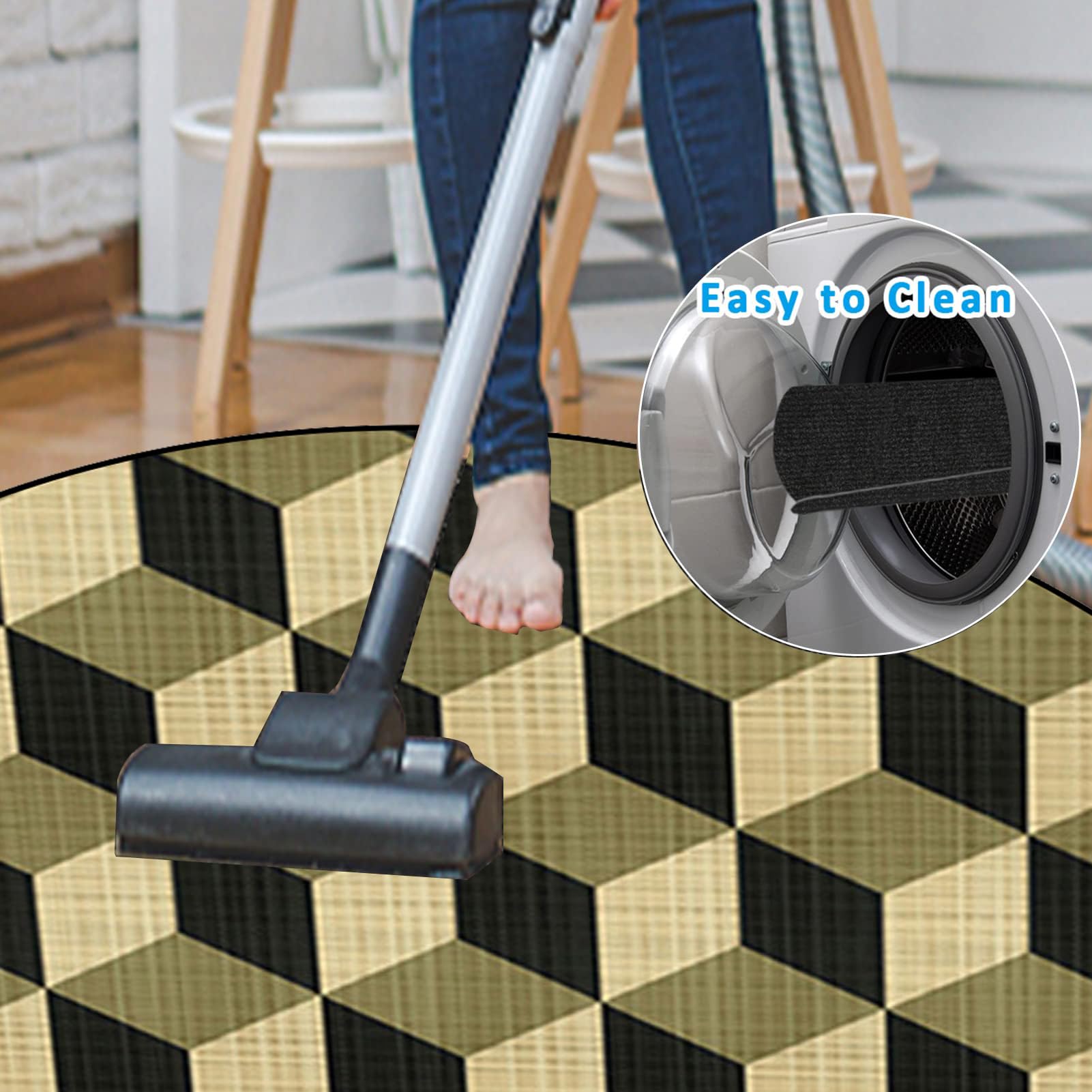 130 cm Redondo Alfombra Silla Gaming, Alfombra Multiusos para el Hogar, Protector Suelo Silla Ruedas, Alfombra de Protección de Suelo, Alfombra de Suelo para Suelos Duros, Laminado