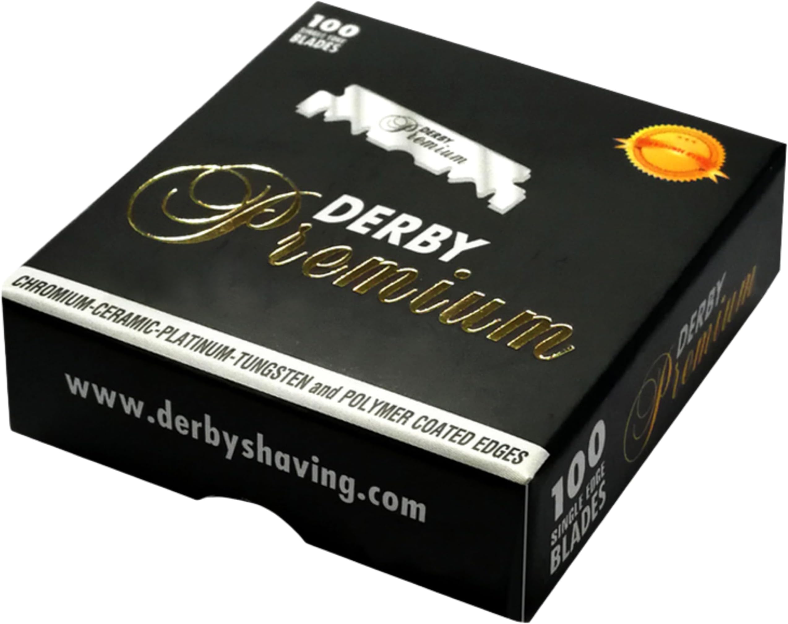 100 "Derby Premium" Single Edge Razor Blades for straight razor