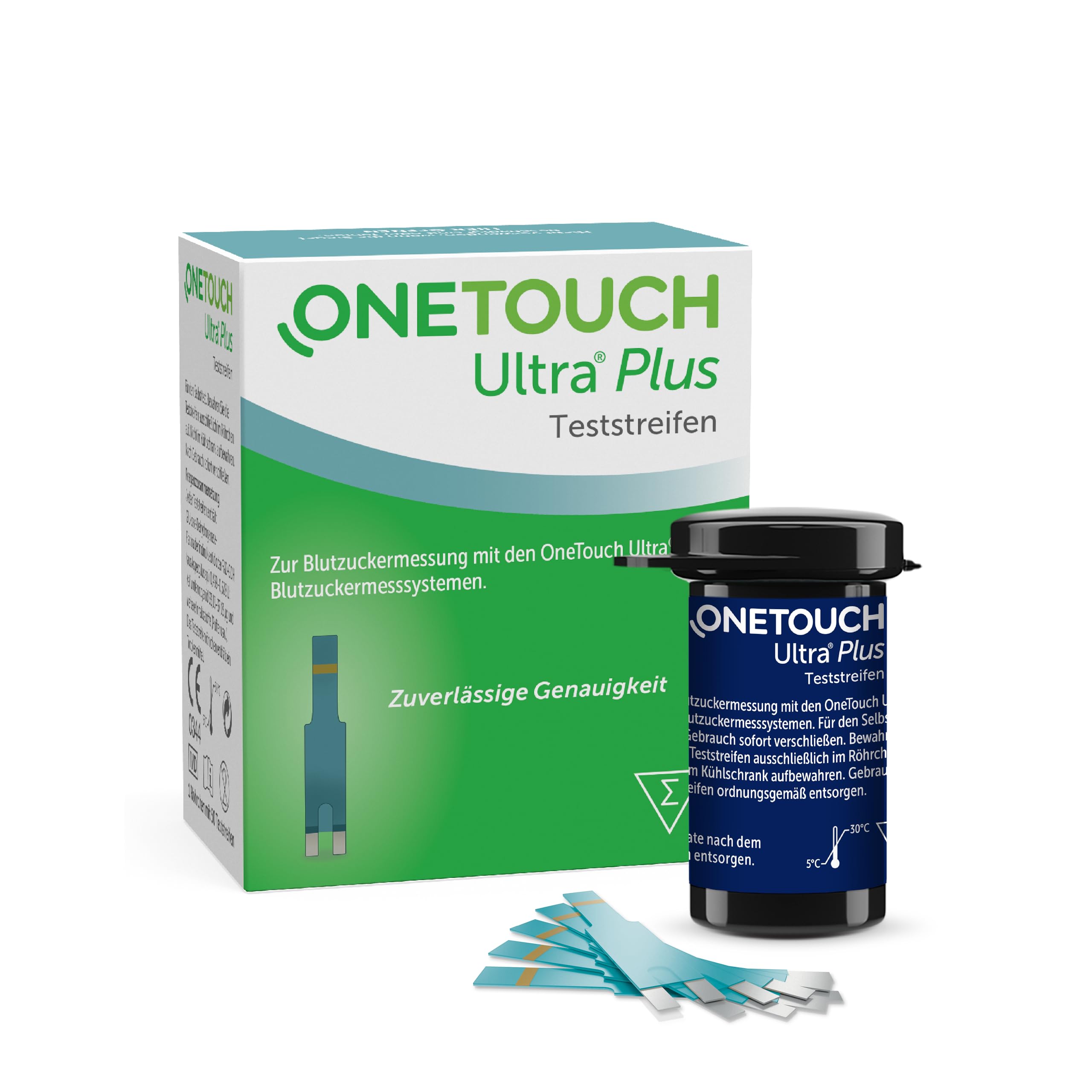 OneTouch Ultra® Plus Blutzuckerteststreifen I 50 Stück I 1 Packung I zur Blutzucker-Messung bei Diabetes (Zucker-Krankheit)