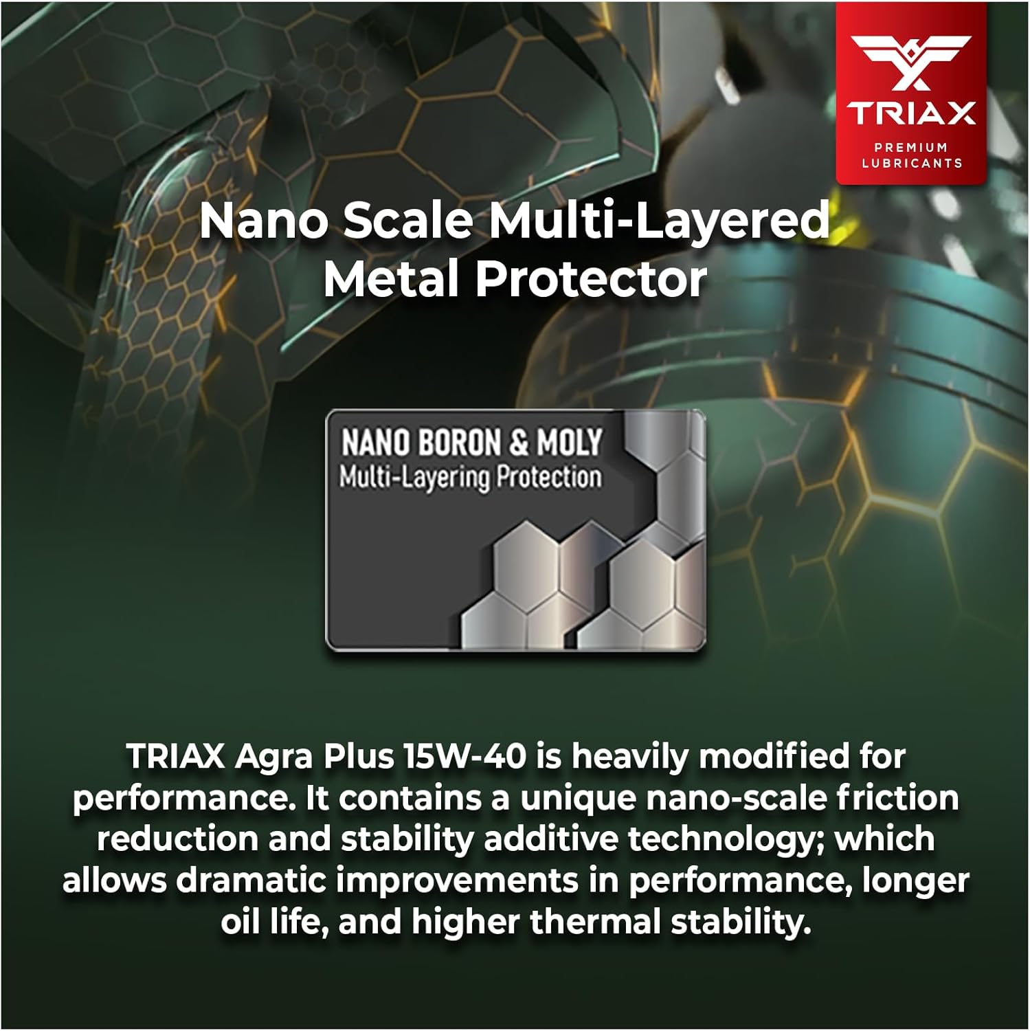 TRIAX Agra Plus ESP 15W-40 CK-4 Synthetic Blend, API Licensed, Ultra High Performance, Friction Modified Diesel Engine Oil, Agricultural Equipment (5 Quart)