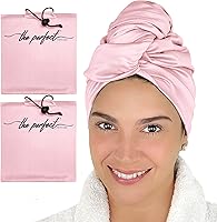 Vista 10 de Envoltorio de toalla de microfibra para el cabello para mujeres - Regalo y viaje - Suave como la seda - Cabello rizado, ondulado, liso para chicas