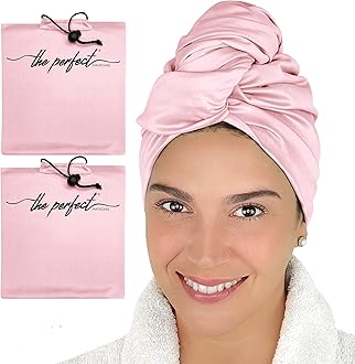 Microfiber Hair Towels Wrap for Women - Smooth as Silk - Anti-Frizz for Curly, Wavy, Straight Hair Girls - Plopping Essential - Fast Drying - Easier to Use Than a T-Shirt - 2 Pack