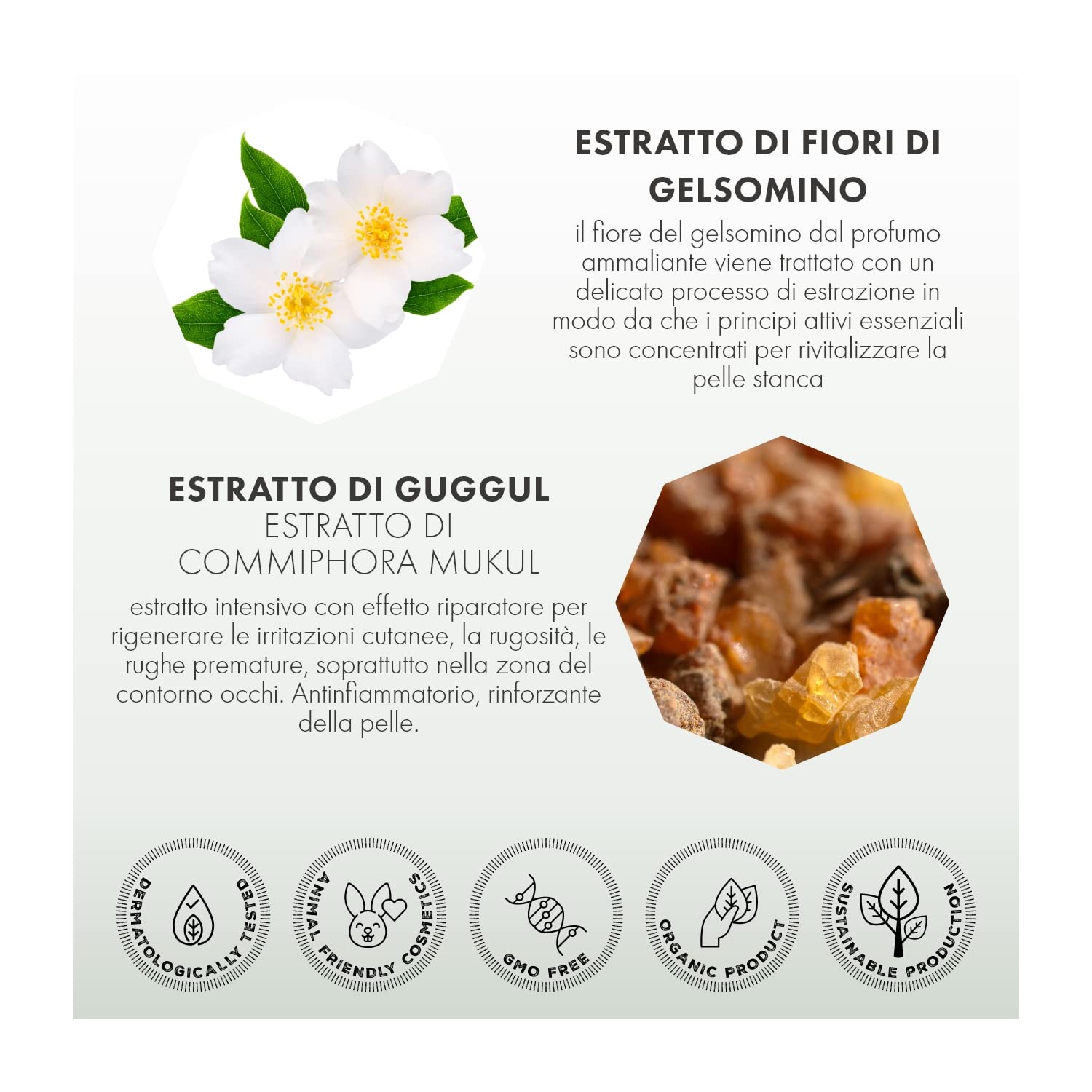 CristinenMoor Unguento al gelsomino biologico crema occhi occhiaie occhi stanchi gonfi palpebre cadenti olio semi canapa biologico acido ialuronico
