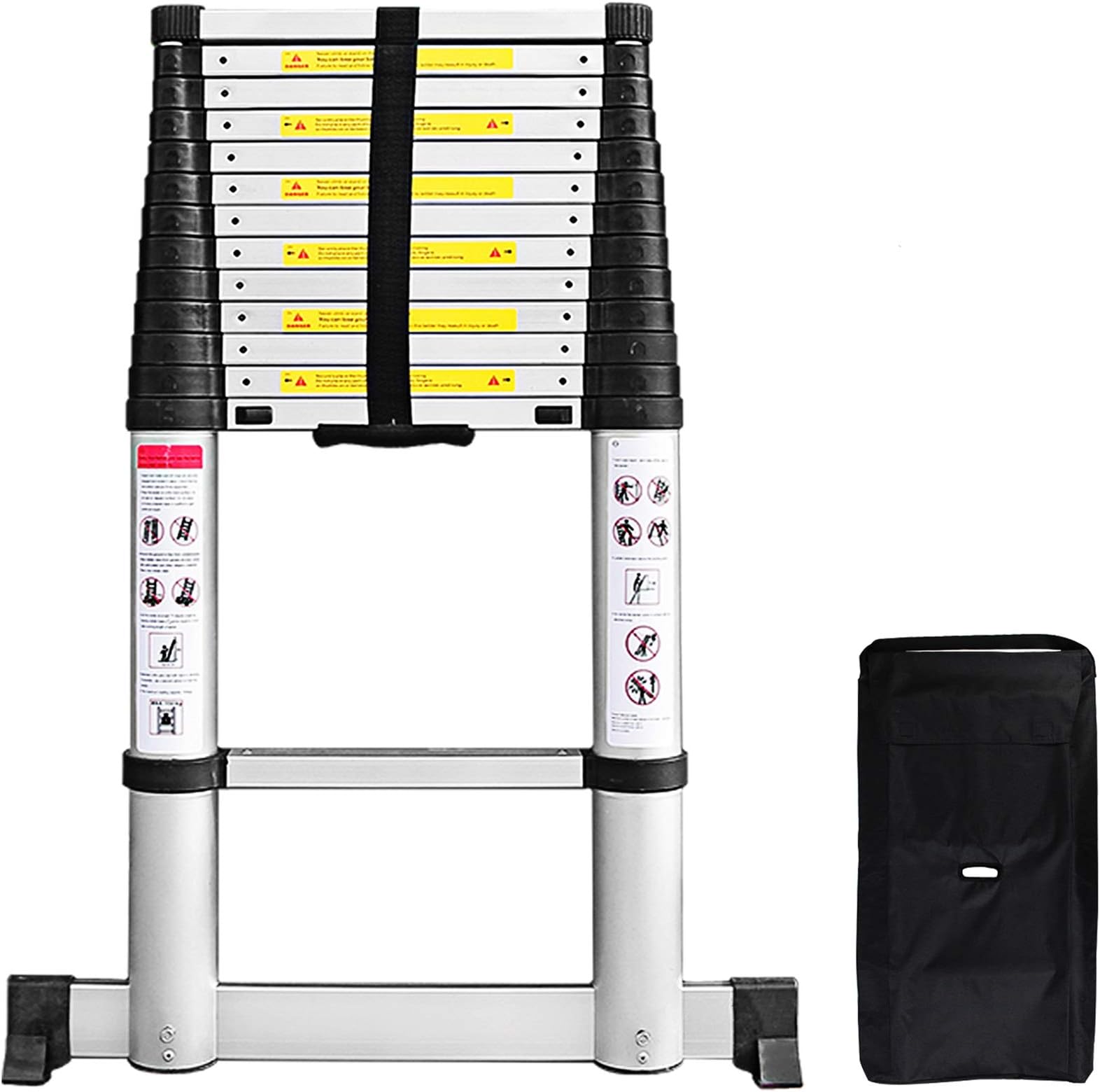 15.5FT Telescoping Ladder with Bar and Bag