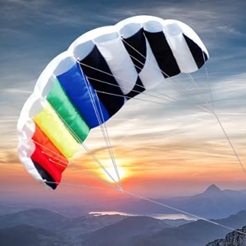 Dual Line Stunt Kite 55 inch Easy to Fly, 2 String No Skeleton for Adults Sport Kite for Park Kiting Outdoor Entertainment