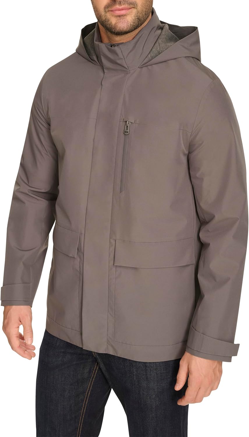 Cole Haan Men's Long Sleeve Soft Rain Parka - Image 3