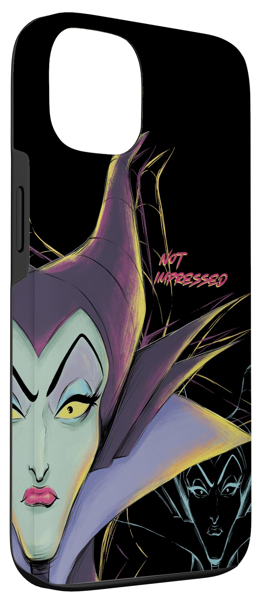 Custodia per iPhone 13 Disney Villains Malefica non impressionato Halloween