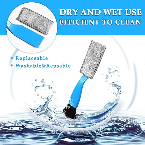 Miniatura 4 de Cepillo para detalles del interior del automóvil, recolectores de polvo para eliminación de cerdas ultra suaves, tablero de limpieza universal del