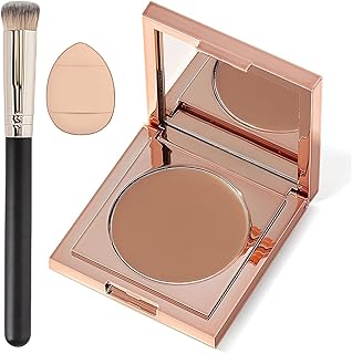 Colored Clay CC Undereye Corrector with Brush - Color Corrector for Dark Circles, Hydrating Under Eye Concealer to Brighten & Conceal for Women & Men(#02 Medium-Tan Peach)