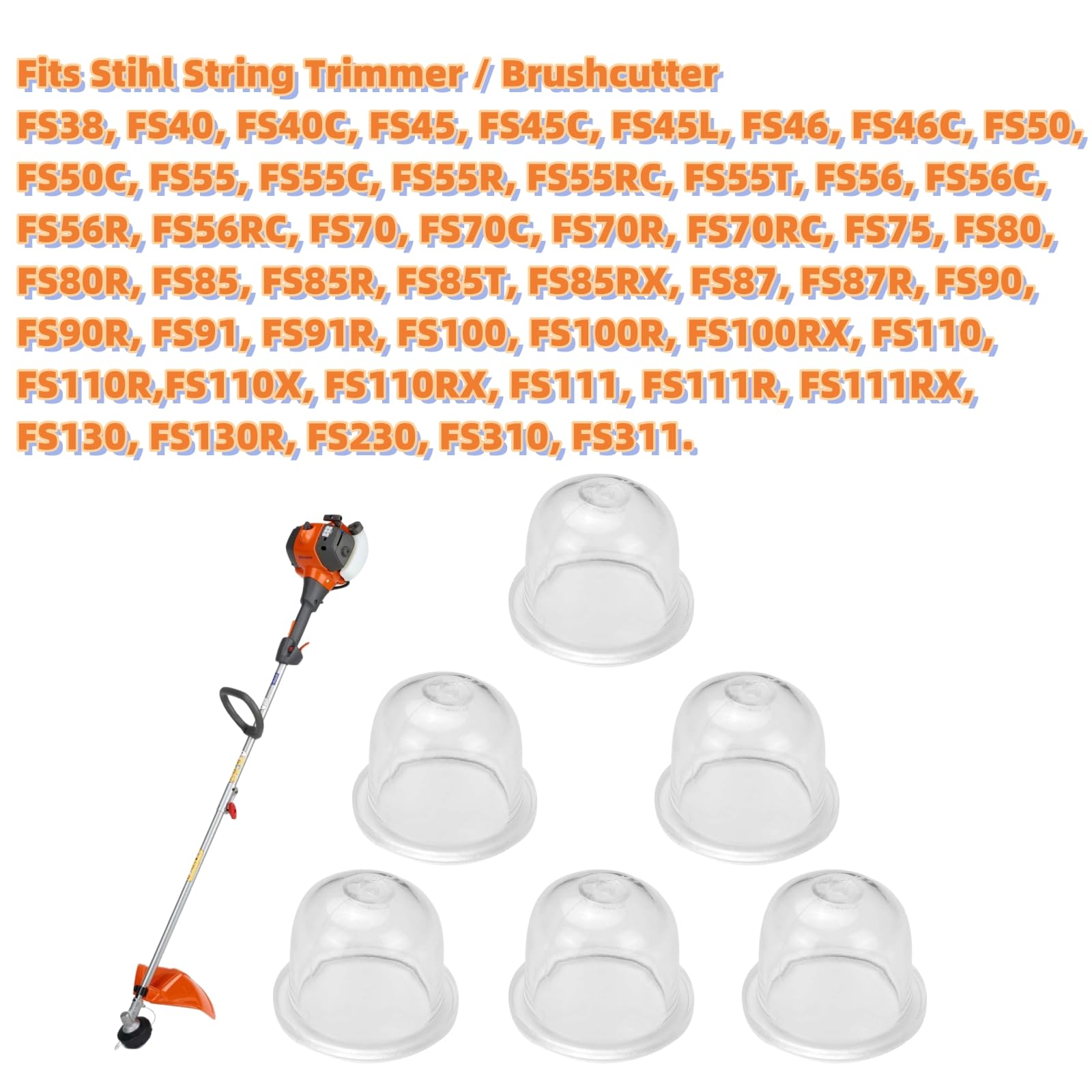 Replacement Primer Bulb For Stihl HS80, FS80, FS85, FS90, FS100, FS110, BG55, BG65, BG85, FC75