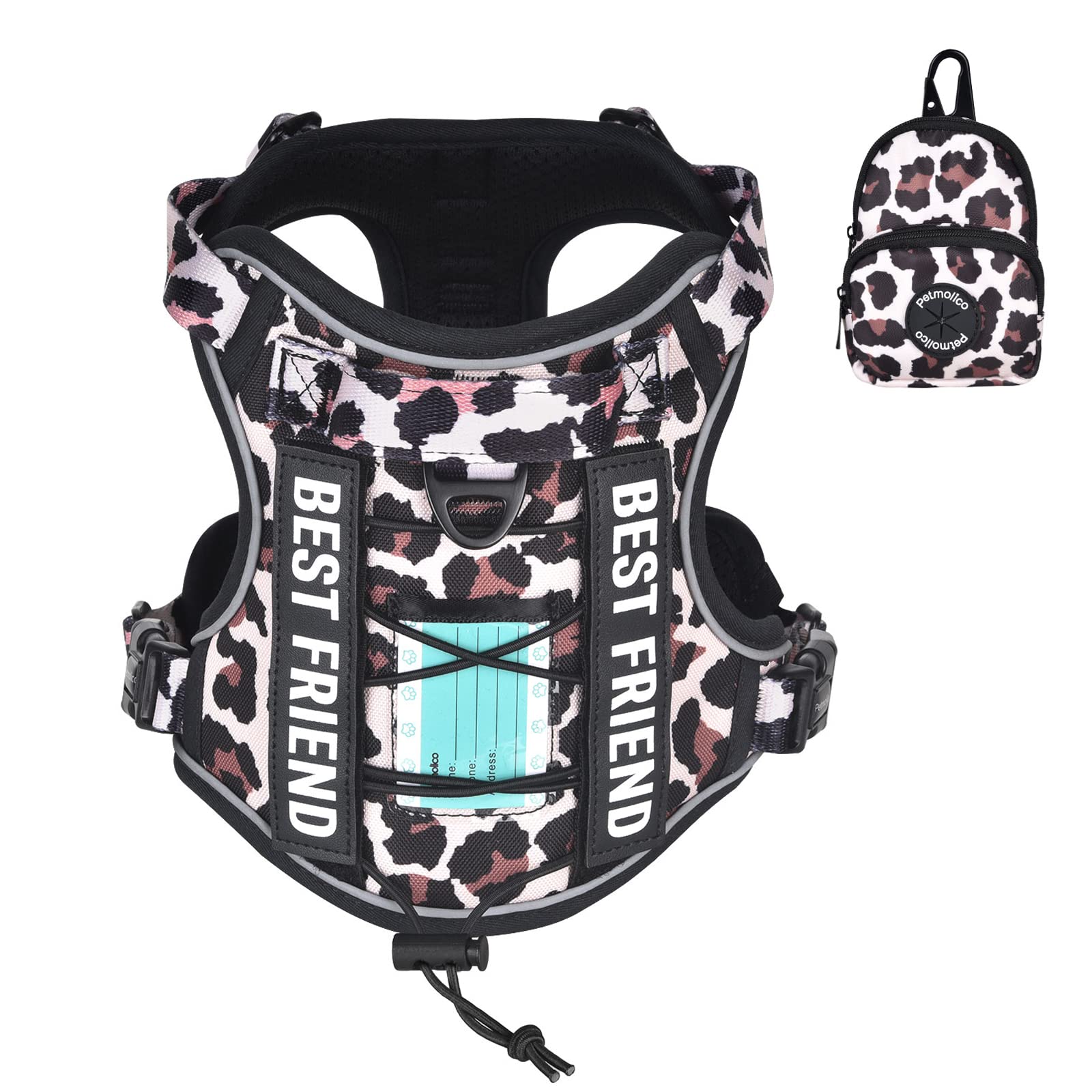 Petmolico No-Pull Hundegeschirr Set – Mit Leine, 4 Befestigungspunkten & Reflektierend, Größe XS