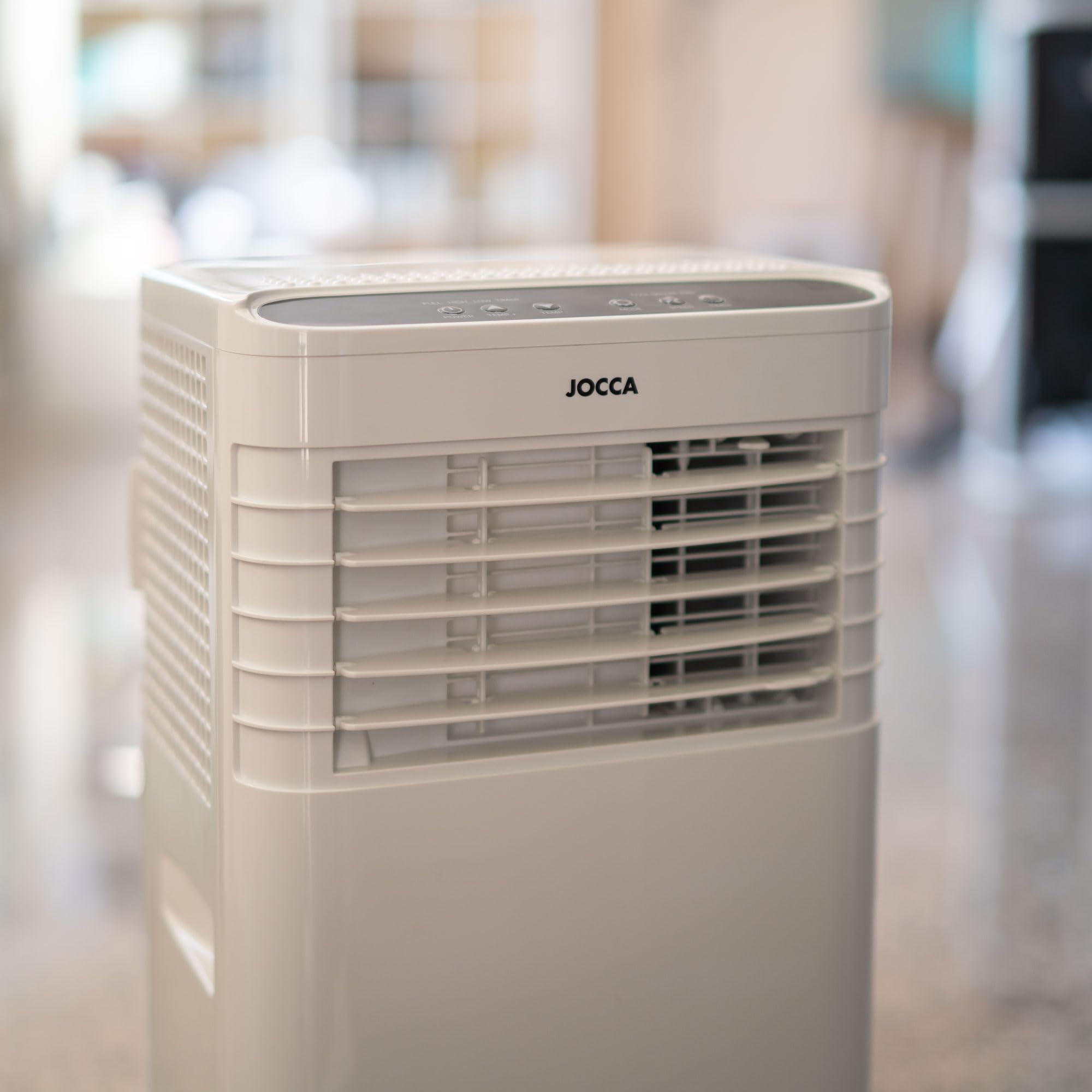 JOCCA - Aire Acondicionado Portátil 7000 BTU con Control Remoto/Temporizador 24 Horas/Potencia 785W / Ruido <65 DB/Volumen de Aire 320 M3 por H/Con Ruedas para fácil Transporte (7000 BTU)