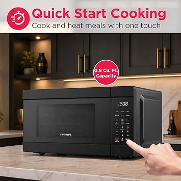FRIGIDAIRE .9 Cubic Foot Microwave Oven (900 Watts) - Over The Range Kitchen Microwave | Easy Express Cooking, Large LED Display, Child Lock, More