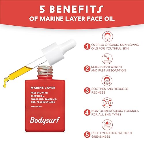 Miniatura 3 de Aceite facial Bakuchiol y suero alternativo – Aceite facial antienvejecimiento de lujo con camelia, espino marino y jojoba – Aceite facial