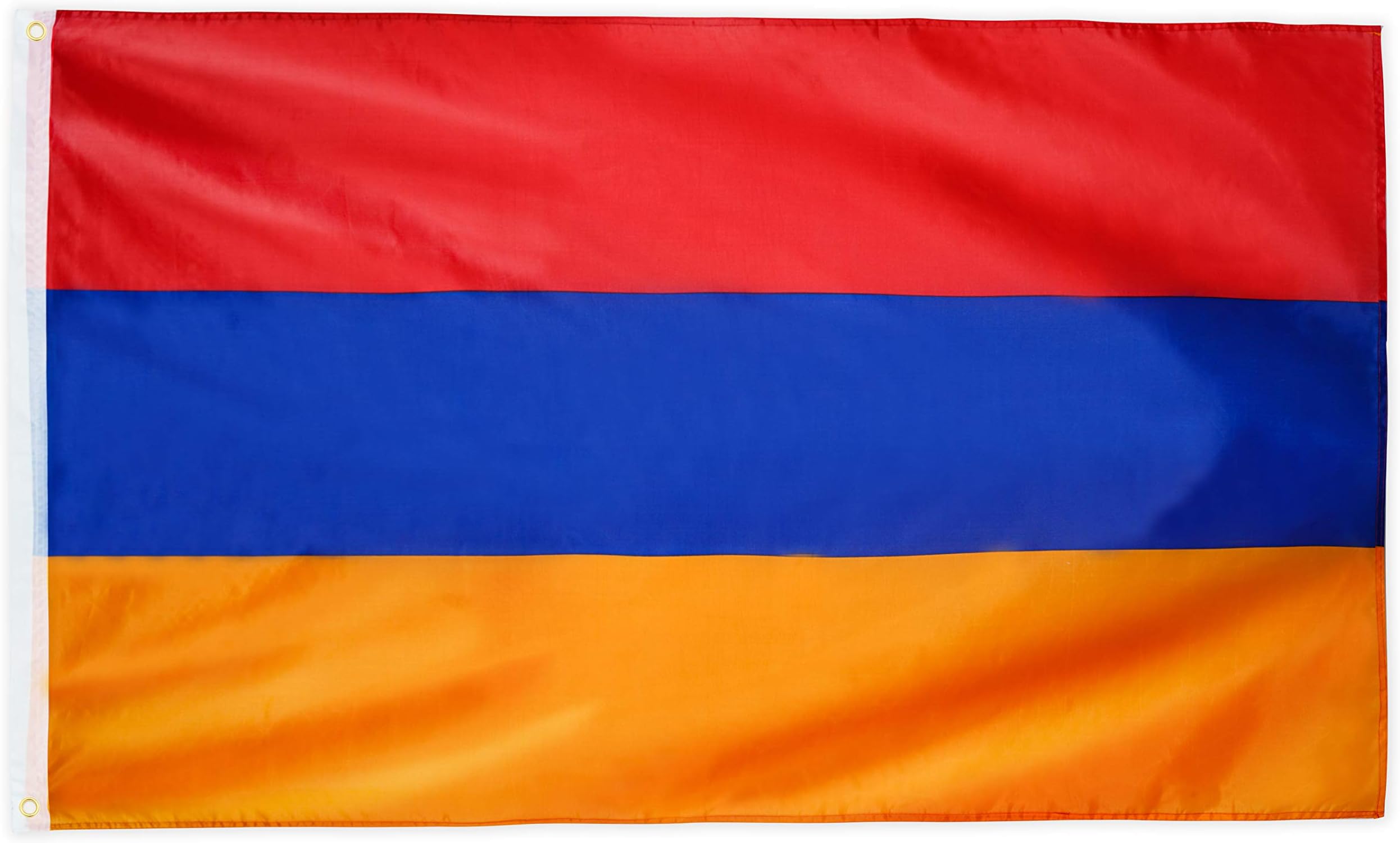 DANF Armenia Flag 3x5 Ft Thick Polyester, Fade Resistant, Brass Grommets, Canvas Header,Double Sided Armenian Flags 3 x 5 Feet