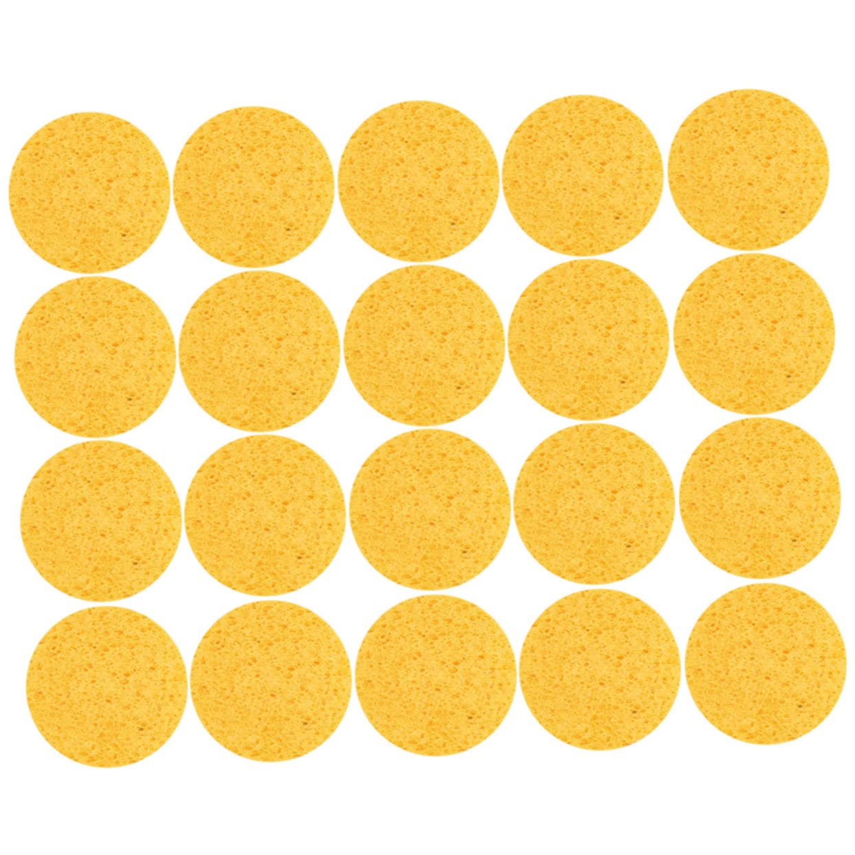 BESTYASH 20pcs Cellulose Makeup Removal Sponge Puff Soft Facial Powder Puff for for Daily Use and Skin Care